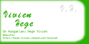 vivien hege business card